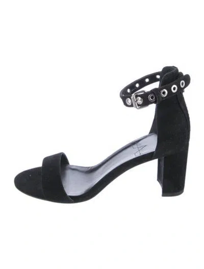 Pre-owned Aquatalia Suede Sandals In Black