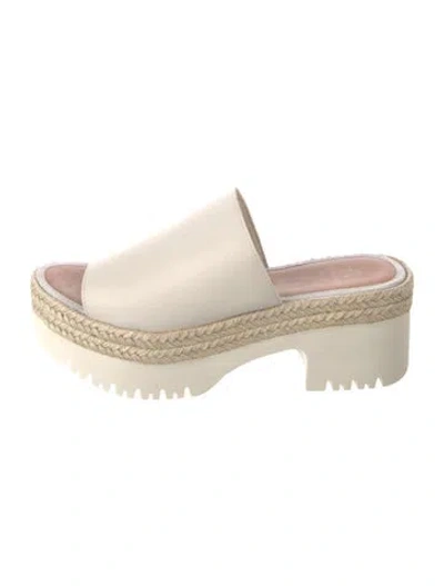 Pre-owned Aquatalia Suede Slides In Grey