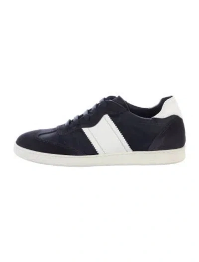 Pre-owned Aquatalia Suede Sneakers In Blue