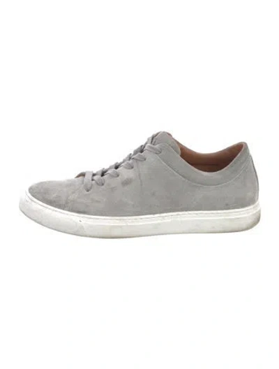 Pre-owned Aquatalia Suede Sneakers In Gray