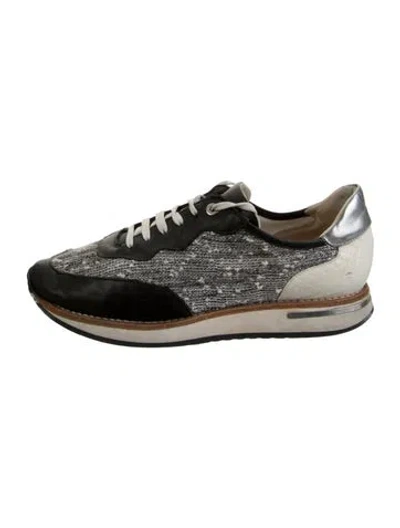 Pre-owned Aquatalia Tweed Pattern Sneakers
