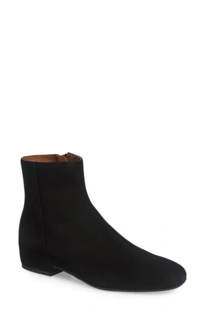 Aquatalia Ulyssa Water Resistant Bootie In Black Black Suede