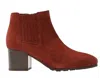 Aquatalia Women's Charlotte Chelsea Suede Leather Waterproof Booties In Rust In Multi