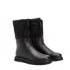 Aquatalia Women's Nylon Shearling Lining Mid Calf Winter Boots In Black In Black