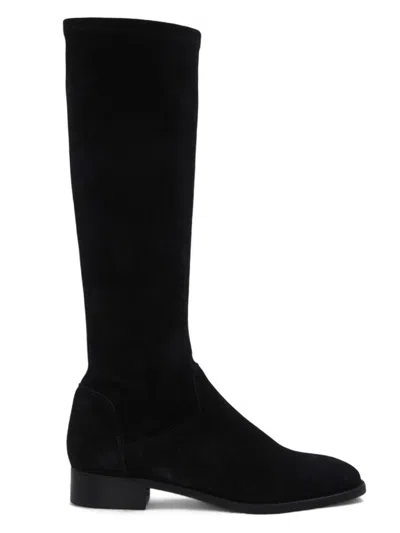 Aquatalia Women's Sabrena 25mm Suede Knee-high Boots In Black