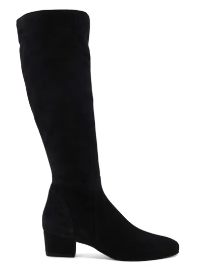 Aquatalia Women's Serafina 40mm Suede Knee-high Boots In Black