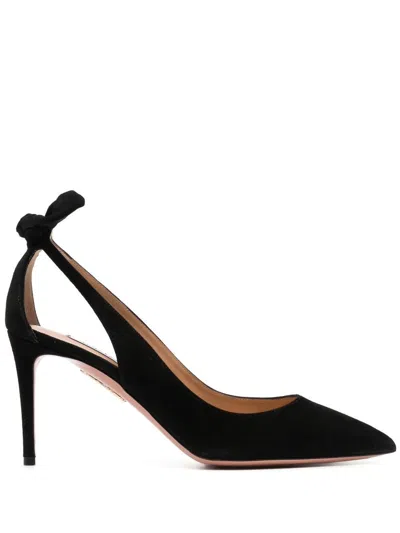 AQUAZZURA AQUAZZURA - 'BOW TIE' PUMPS, 85MM - WOMEN'S,DENMIDP0SUE00013085027