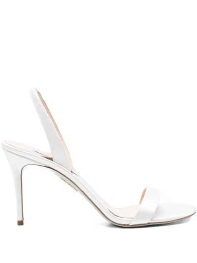 Aquazzura 100mm So Nude Sandals In White