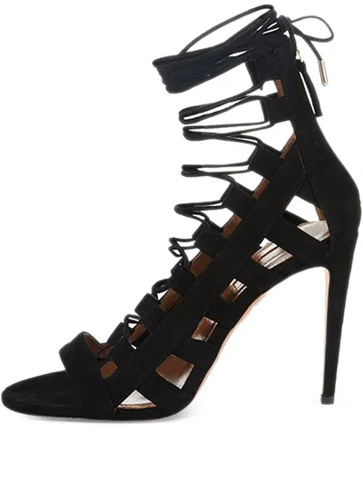 Pre-owned Aquazzura 100mm Suede Heeled Sandals