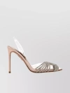 Aquazzura 105mm Gatsby Crystal-embellished Slingback Pumps In Cream