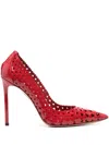 Aquazzura Amourose 105 Cutout Patent-leather Pumps In Red
