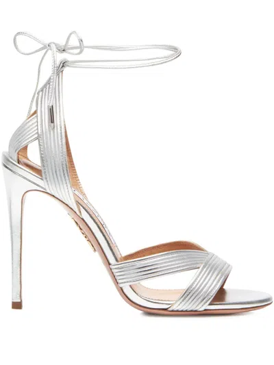 Aquazzura 105mm Ari Sandals In Gold