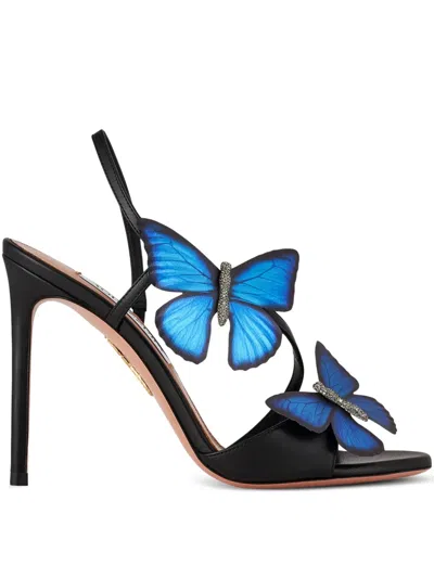 Aquazzura 105mm Babylon Sandals In Black