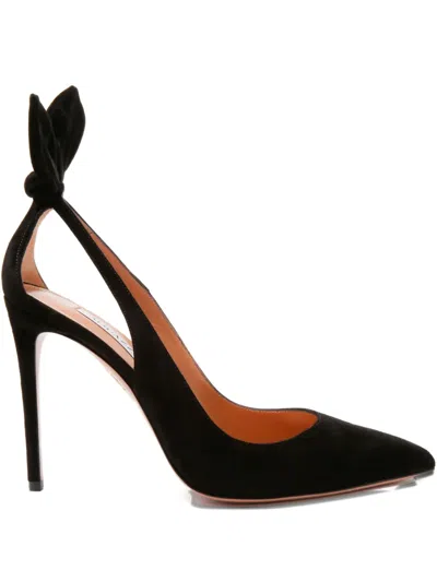 Aquazzura 105mm Bow-detail Pumps In Black