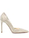 Aquazzura 105mm La Nuit Pumps In Gold
