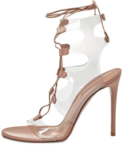 Pre-owned Aquazzura 105mm Lace-up Sandals