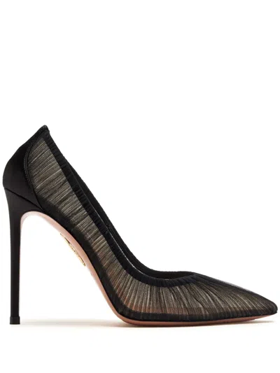 Aquazzura 105mm Mesh Pumps In ブラック