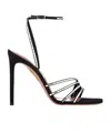 Aquazzura Embellished Fabric Mistica Sandals In Black