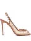 Aquazzura 105mm Open-toe Slingback Heeled Pumps