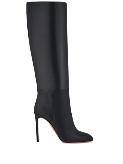 Aquazzura 105mm Sellier Boots In Black