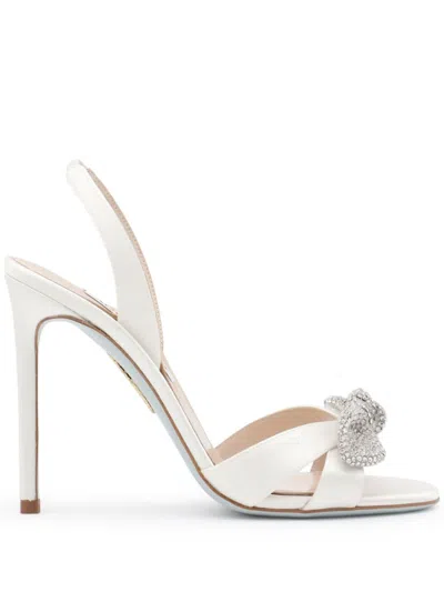 Aquazzura Round-headed High-heeled Sandals In White
