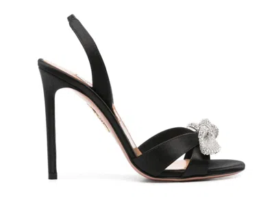 AQUAZZURA 105MM VERY BOW TIE SANDAL