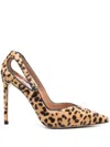 Aquazzura 110mm Cut-out Leopard-print Pumps In Animal Print