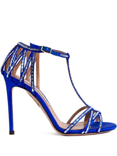 Aquazzura 110mm Forever More Sandals In Blue
