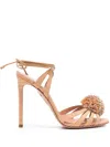 Aquazzura Movida Pompon-sandalen Mit Kristallen 110mm