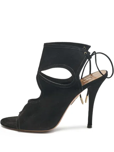 Pre-owned Aquazzura 110mm Suede Heeled Sandals