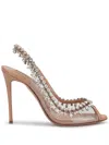 Aquazzura 110mm Temptation Crystal-embellished Pumps In Neutrals