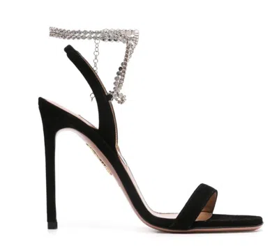AQUAZZURA 115MM SUE SANDALS