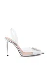 Aquazzura 120mm Crystal-embellished Slingback Pumps In White