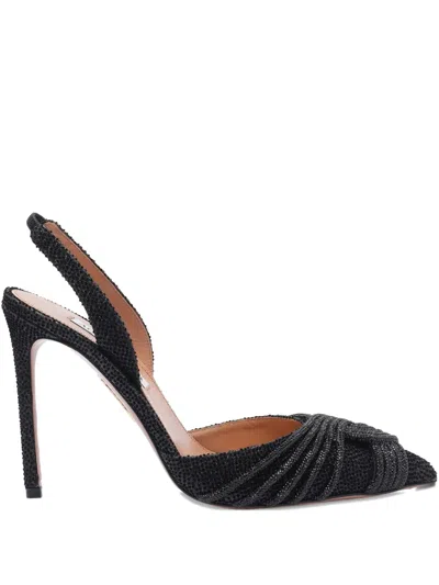 Aquazzura 120mm Pointed-toe Slingback Pumps In Black