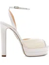 Aquazzura 130mm Be Mine Sandals In White