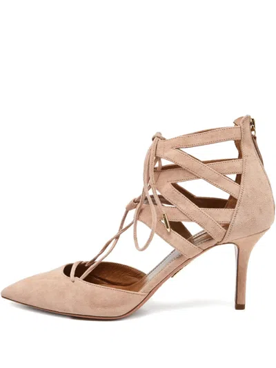 Pre-owned Aquazzura 2024 Lace-up Point-toe Pumps