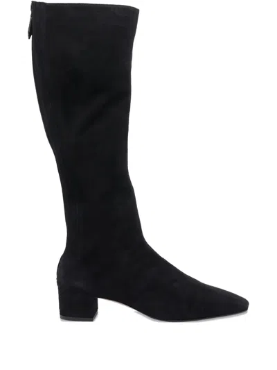 Aquazzura 35mm Pointed Toe Zip Boots In Black