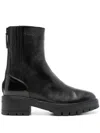 Aquazzura Saint Honore Combat Almond-toe Boots In Black