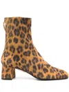 Aquazzura 50mm Animal-print Boots In Brown