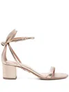 Aquazzura 50mm Bow Tie Sandals In Gold