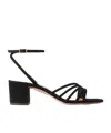 Aquazzura 50mm Latour Ankle-strap Block-heel Sandals In Black