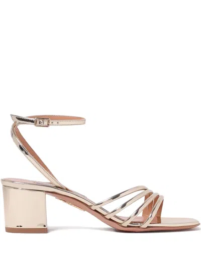 Aquazzura 50mm Latour Block-heel Sandals In Pink