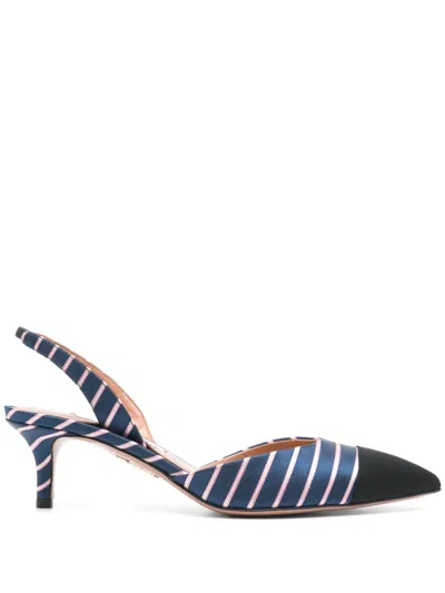 Aquazzura 50mm Milanese Pumps In Blue