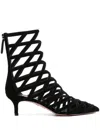 Aquazzura Woman Ankle Boots Black Size 7 Textile Fibers In Black