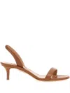 Aquazzura So Nude 50 Leather Slingback Sandals In Brown