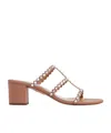 Aquazzura 55mm Crystal-embellished Open-toe Sandals In Brown