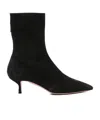 Aquazzura Montmartre 50 Suede Ankle Boots In Black
