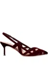 Aquazzura Wrap Me Up Sling Sandals 65mm Merlot In Red