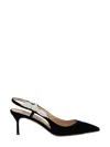 Aquazzura 90mm Crystal-embellished Slingback Pumps In Black