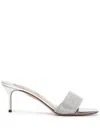Aquazzura Wonderland Mules 65mm Silver In Silver
